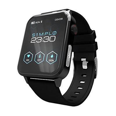 SIMPLO - Smartwatch Mężczyźni i Kobiety - Monitorowanie Zdrowia i Fitness | Przenośny EKG w połączeniu z PPG - Saturymetr | Premium SIMPLO bez opłat przez rok - monitorowanie zdrowia przez lekarza
