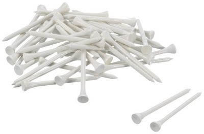 LONGRIDGE 1000 Tees de golfe de madeira (53 mm, branco)