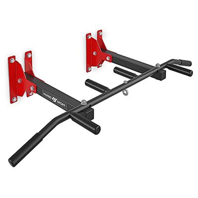 Marbo Sport universal pull-up bar för vägg- eller takmontering med hålslagshållare MH-D202 | Made in EU