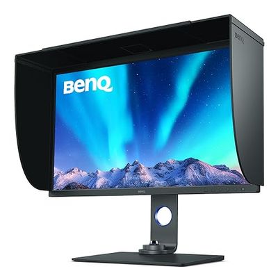 BenQ SW321C Monitor fotográfico (tecnología AQCOLOR, 32 pulgadas, 4K UHD, IPS, P3 Wide Color, carga USB-C, DP / HDMI, calibración de hardware, altura ajustable) compatible con MacBook
