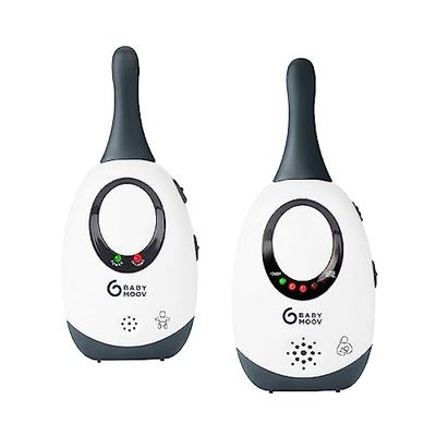 Babymoov Babyphone Simply Care áudio com função VOX, alarme duplo e 2 adaptadores, alcance de 300 m, cinzento