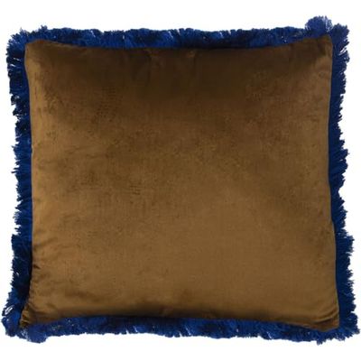 Alexandra House Living Coussin Bleu doré Textile 45 x 45 cm