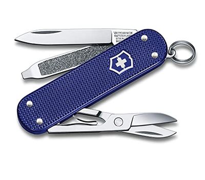 Victorinox, Classic SD Alox, Coltellino Svizzero, Originale, Multiuso, Campeggio, 5 Funzioni, Lama, piccola, Lima per unghie