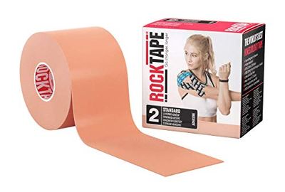 Harbinger Rocktape Horas Cinta de kinesiología, Unisex, Beige, 5cm x 5m Roll