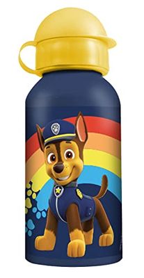 PAW PATROL p:os 25290049 Gourde en aluminium pour enfants, env. 400 ml, avec grande ouverture de remplissage, sans BPA et phtalates, idéale pour le sport, l'école et les déplacements
