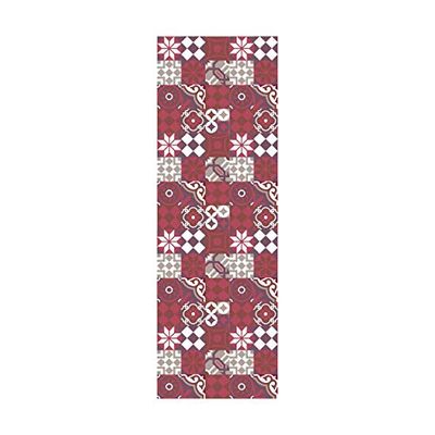 Doge Milano Chemin de cuisine, 100% Made in Italy, Tapis résistant aux taches avec impression numérique, Tapis antidérapant et lavable, Motif géométrique - Dash, cm 180x52