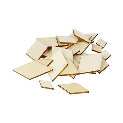 129 houders van onbehandeld hout, ruit 1 tot 3 cm, houder ruit, houten standaard, ruit van hout