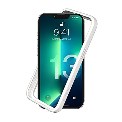 RhinoShield Bumper Case compatible with [iPhone 13/13 Pro] | CrashGuard NX - Shock Absorbent Slim Design Protective Cover 3.5M / 11ft Drop Protection - White