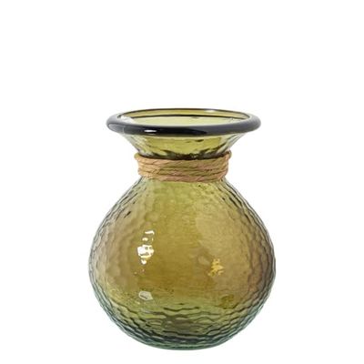 JARRÓN CRISTAL 19CM MARRÓN C/ENEA_°14X19CM