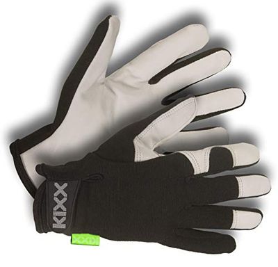 KIXX handschoen lycra/geitennap 8 zwart, grijs