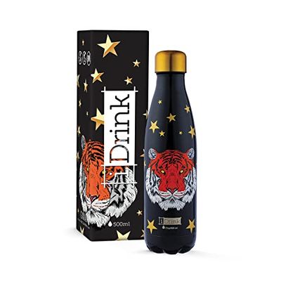 IDRINK® - Revolutionerande termisk flaska, 2 väggar, rostfritt stålflaska, 500 ml TIGER