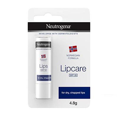 Neutrogena Norwegian Formula SPF 20 Lip Balm (4.8g), Lipcare to Provide Immediate and Lasting Relief for Dry, Chapped Lips with Sun and All Weather Protection