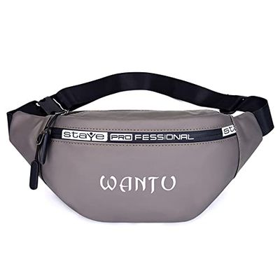 Bum Bag for Men and Women Waist Bag Outdoor Mobile Phone Sports Waterproof Running Belt Shoulder Bag Money Belt for Camping Hiking Fitness Cycling Gift, marrón, Large, Riñonera Impermeable