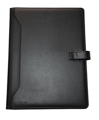 Monolith 2900 Leather Look PU conferentiemap met A4 Pad - Zwart