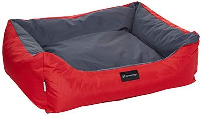 Fabotex Petit Sofa Boston Urbain Röd-Antracit 120X100X28 för hundar och katter, Multifärg, Unik