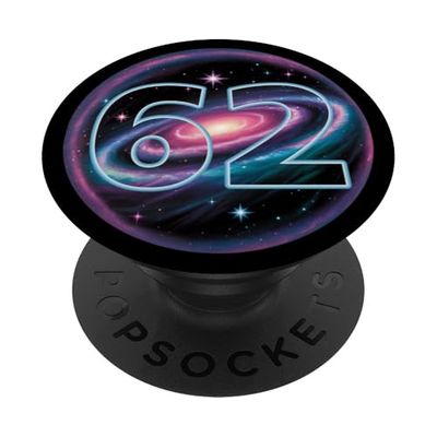 Astronomy Lover Birthday 62 Year Old Cosmos Stars and Space PopSockets Adhesive PopGrip