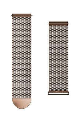 Correa de reloj [Malla Milanesa 18/20/22/24MM] [Acero inoxidable] Hombres y Mujeres - Compatible con Samsung Gear, Galaxy, Garmin Fenix, Huawei GT, Xiaomi, TicWatch y Relojes Clásicos, Rosa dorado