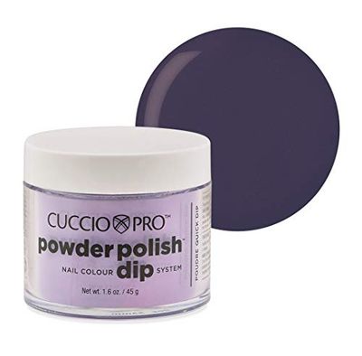 Cuccio Powder Polish - Dip Acrylic Nail Colour Dip System - 45g (1.6 oz) Dipping Powder - Muted Grape Purple