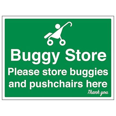 V Safety Buggy Store Panneau de sécurité en aluminium composite 3 mm 400 x 300 mm