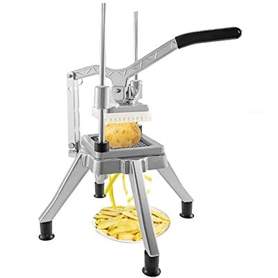 VEVOR Commercial Vegetable Fruit Chopper 1/4" Blade Heavy Duty Professional Food Dicer Kattex French Fry Cutter Onion Slicer Stainless Steel for Tomato Peppers Potato Mushroom