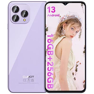 CUBOT P80 Mobile Phones, 16GB+256GB Smartphone Android 13, 48MP+24MP Camera, 6.58" FHD+ Display, 5200mAh/18W Fast Charge, Dual SIM 4G Telephone, MediaTek MT8788/Fingerprint Unlock/NFC/Headphones