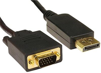Pro Signal HDHDPORT-VGA-5M DisplayPort Male to VGA Male Lead, 5m, Black