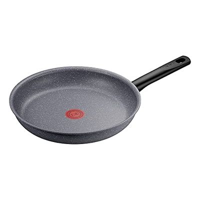 Tefal Natural On - Sartén de 28 cm con revestimiento mineral muy resistente, Thermo-Signal, Thermo-Fusion, forma profunda, todo tipo de cocinas, apto para horno, sin PFOA