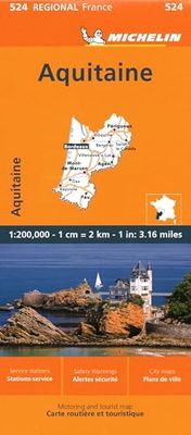 Michelin Regional France Aquitaine Map