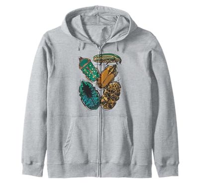 insetti Collezione Specie Insetti Vintage Entomologia Felpa con Cappuccio
