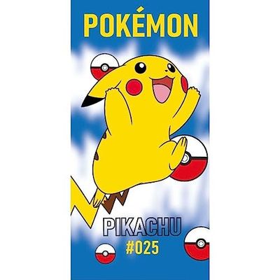 FACTORY CR 2023POK020 - POKEMON - Asciugamano in microfibra, Telo da piscina, Asciugamano per bambini, Stampa per bambini, 70x140 Unisex - Bambini, Multicolore, 1 Unidad (Paquete de 1)