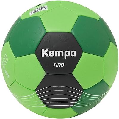 Kempa Tiro Pallone da allenamento per bambini, peso ridotto, Unisex-Youth, Verde Fluo/Nero, 0