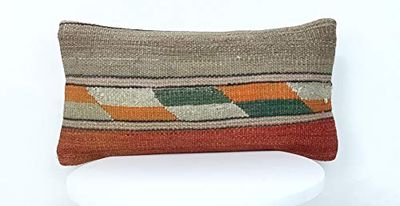 Kelim Cuscino 20x40 cm fatto a mano turco prodotto federe kilim dekorativo orientale etnici cuscino A177