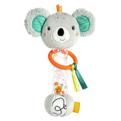 Fehn Juguete de lluvia Koala – Sonajero y diversión de descubrimiento – Juguete de motricidad para sonajeros, agarrar y reír – Juguete de motricidad para bebés y niños pequeños a partir de 3 meses