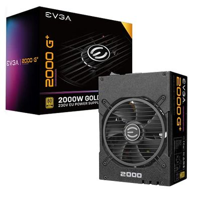 EVGA 2000 G+ Power Supply, 80+ Gold 2000W, Full Modular, 10 Year Warranty