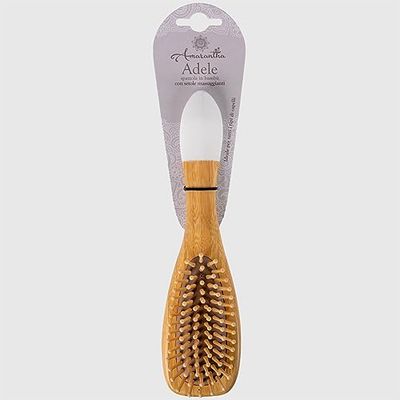 La Briantina Adele Bamboo Hair Brush, Rubber Pad and Bamboo Bristles, 22.5 x 5.5 cm
