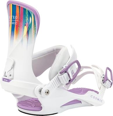Nitro Cosmic snowboardbindning för kvinnor, vit borst, S/M