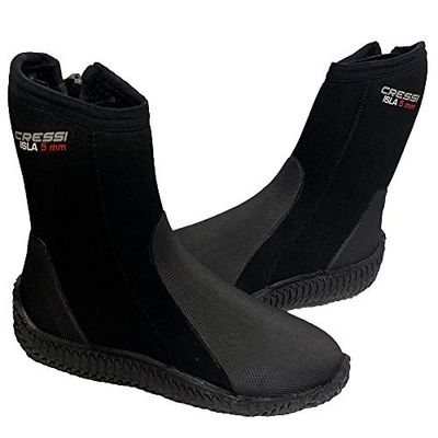 Cressi Isla Boots - Bottes de Plongée Unisexes en Néoprène avec Semelles en Caoutchouc