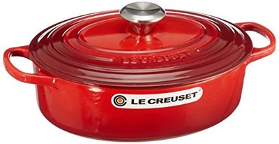 Le Creuset Cocotte oval de hierro fundido, 27 cm, 3.4 L, Cereza, 21186270602430