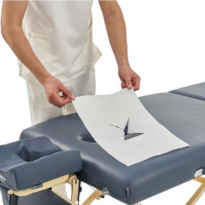 Master Massaggio Monouso Ritaglio Viso Testiera Copertura per Cuscino per Lettino Massaggio Accessori 100 Pezzi/Pack