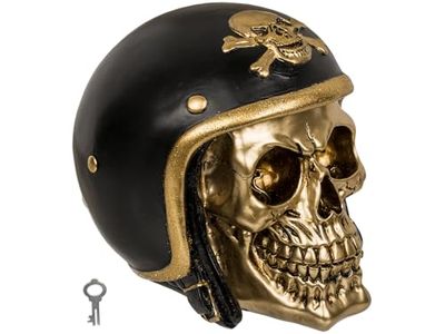 Biker Skull Money Box (Biker Model 16 x 13 cm)