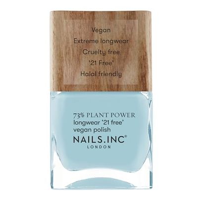 Nails.INC 73% Plant Power Nail Polish, Long Lasting Nail Color Lasts Up to 10 Days, Quick Drying, Cruelty Free, Vegan, 21 Free Formula, Sky's My Limit, (14ml)