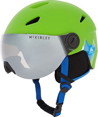 McKINLEY Jongens Pulse S2 Visor Hs Ski Helm, GREEN/ZWART/BLUE, S