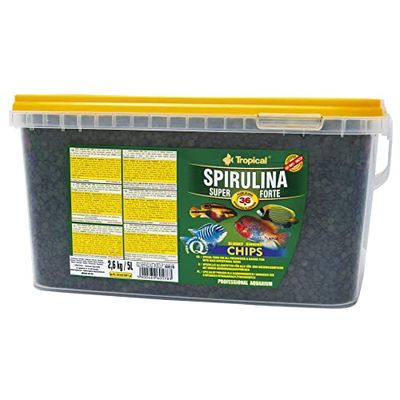 TROPICAL Super SPIRULINA Forte Chips 5L / 2,6kg - pour Poissons aux Besoins nutritifs très exigeants, sous Forme de jetons