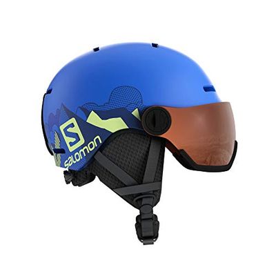 Salomon Grom Visor Casco de Esquí, Snowboard, con visera para Niños Esqui Snowboard, Comodidad, Ajuste adaptable, Ligereza