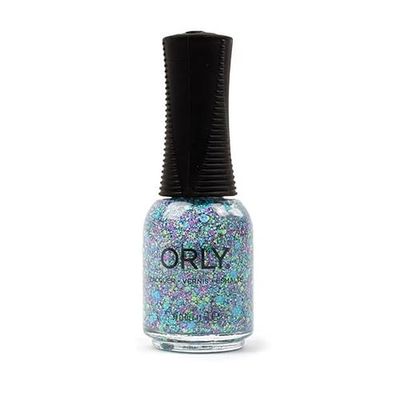ORLY Dancing Queen Nail Polish Topper (18ml), Holographic Blue Confetti Nail Varnish
