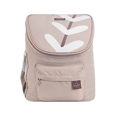 Miniland Ecothermibag Lunch Cream. Torba na lodówkę wykonana z materiałów tekstylnych z recyklingu o dużych rozmiarach, nadaje się do zawieszenia na wózku niemowlęcym.