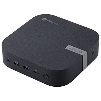ASUS CHROMEBOX5-SC002UN Mini Desktop PC (Intel Celeron 7305 processor, geïntegreerde Intel UHD graphics, 4GB DDR4 geheugen, 128 GB M.2 NVMe PCIe 3.0 SSD, WIFI 6E, Chrome OS) zwart