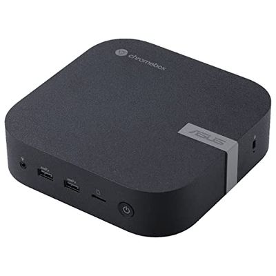 ASUS CHROMEBOX5-SC002UN Mini Desktop PC (Intel Celeron 7305 Processor, Integrated Intel UHD Graphics, 4GB DDR4 Memory, 128GB M.2 NVMe PCIe 3.0 SSD, WiFi 6E, Chrome OS), Black