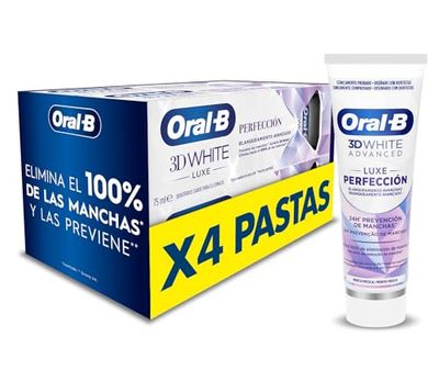 Pasta Dentrífica Oral-B 3D White Advanced Luxe Perfection 4x100 ml