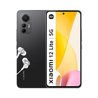 Xiaomi 12 Lite 5G – smartphone 8 + 256 GB, display 6,55 inch 120 Hz AMOLED, processor Snapdragon 778G, drievoudige camera 108 MP, batterij 4300 mAh met Turbo Charge 67 W, zwart